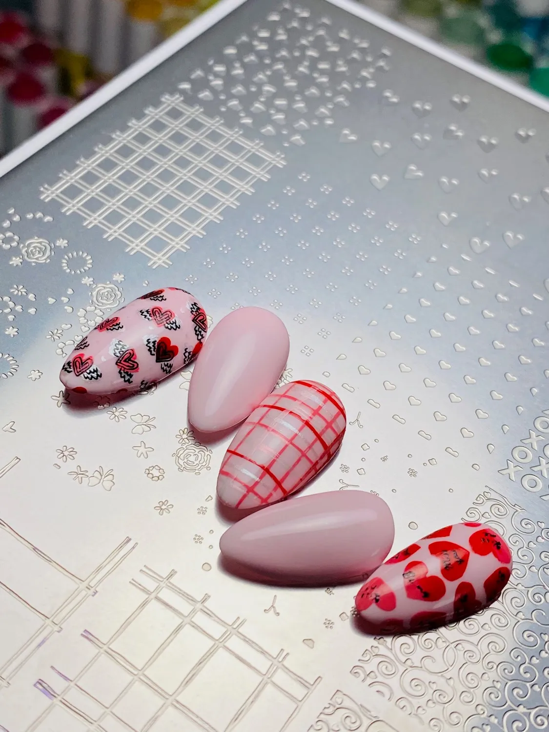 Clear Jelly Stamper Hugs Kisses CjSV-58 stempelplade hjerter