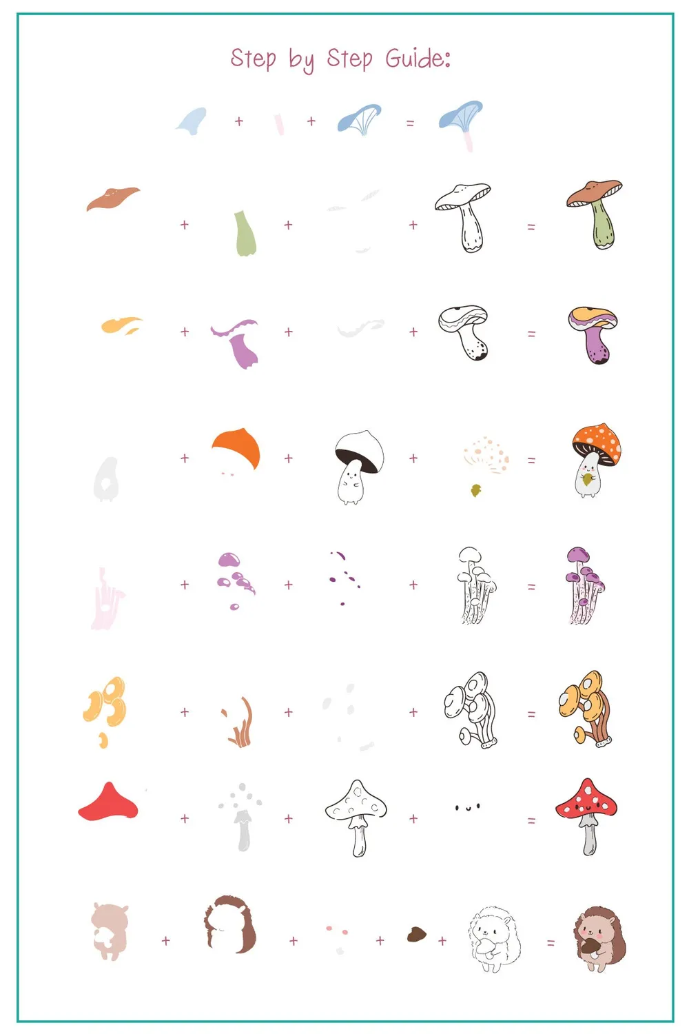 Clear Jelly Stamper Mushroom CjS-369 stampingplade svampe