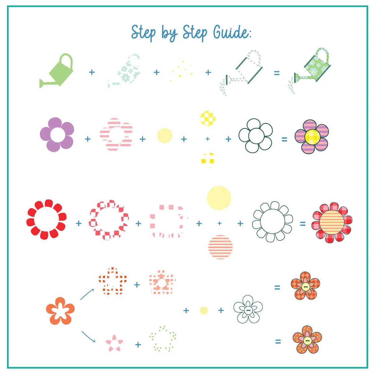 Clear Jelly Stamper Patterned Spring CjS-287 stampingplade blomster