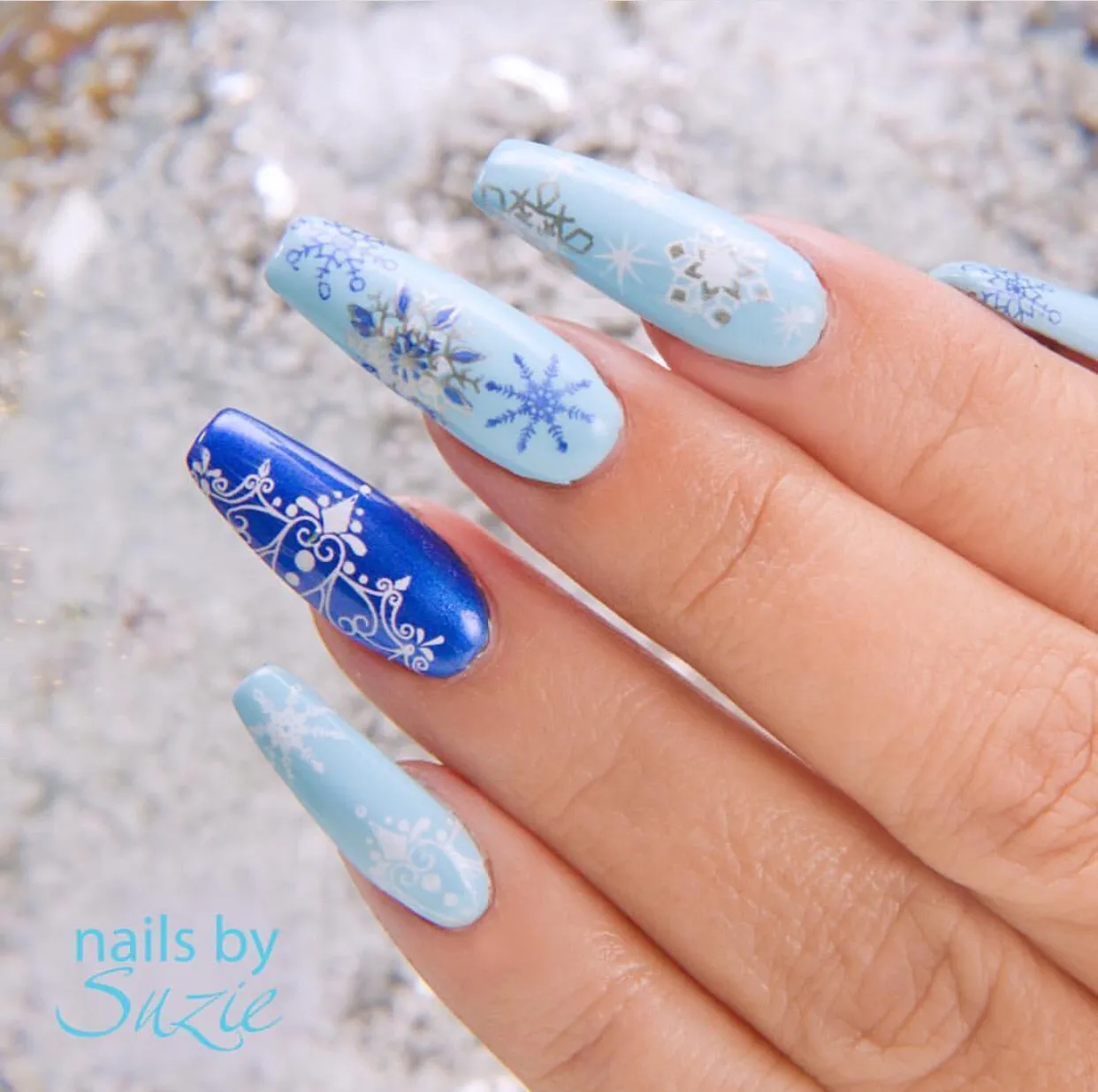 Clear Jelly Stamper C-14 Diamonds in Ice stampingplade snefnug