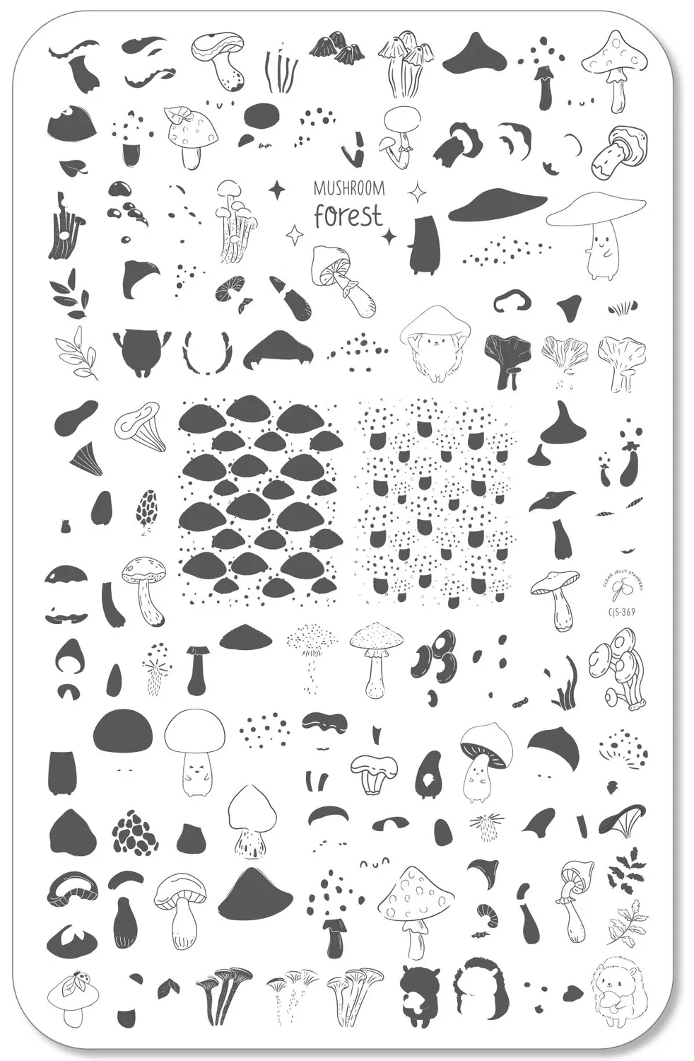 Clear Jelly Stamper Mushroom CjS-369 stampingplade svampe