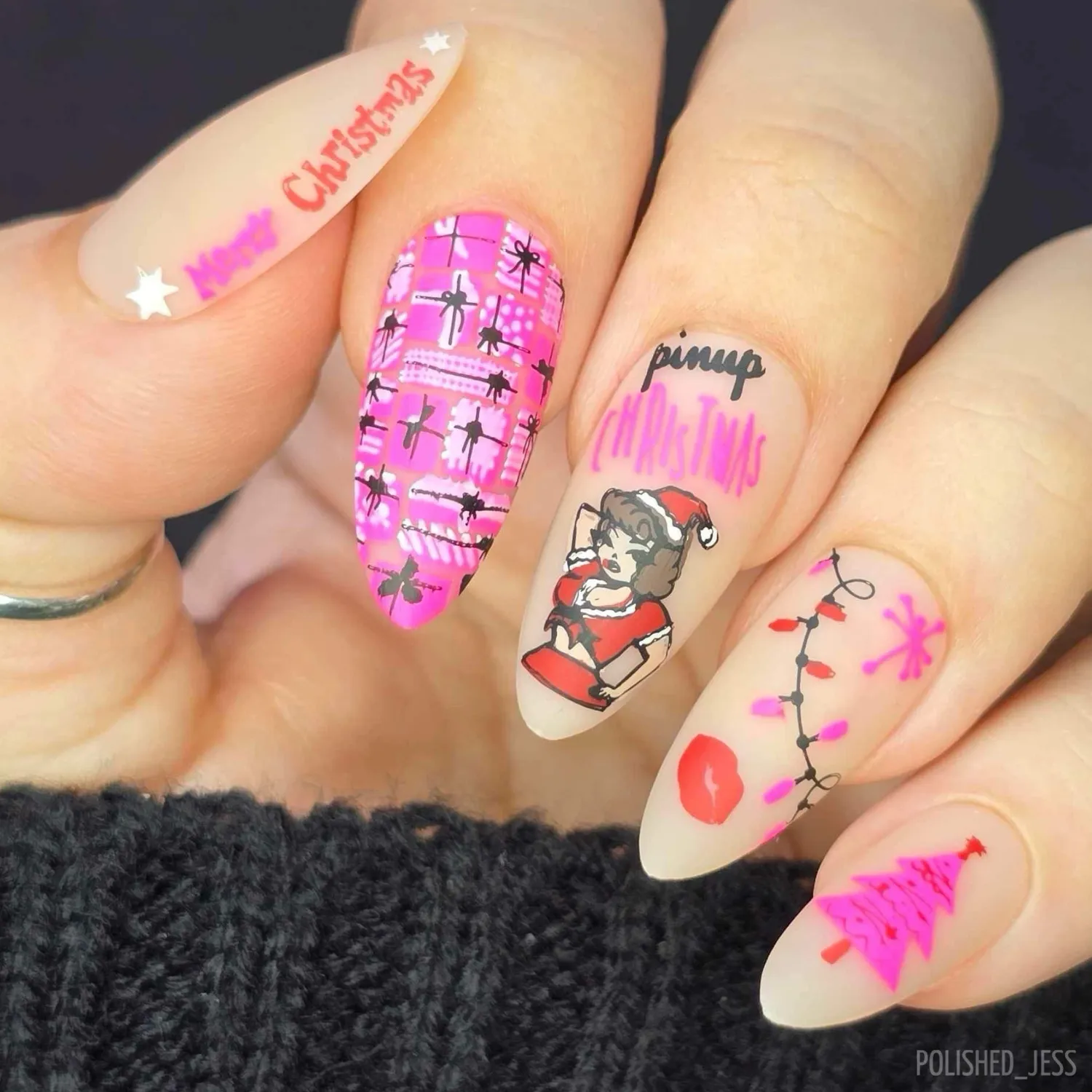 Clear Jelly Stamper CjSC-76 stamping plade jul pin-up