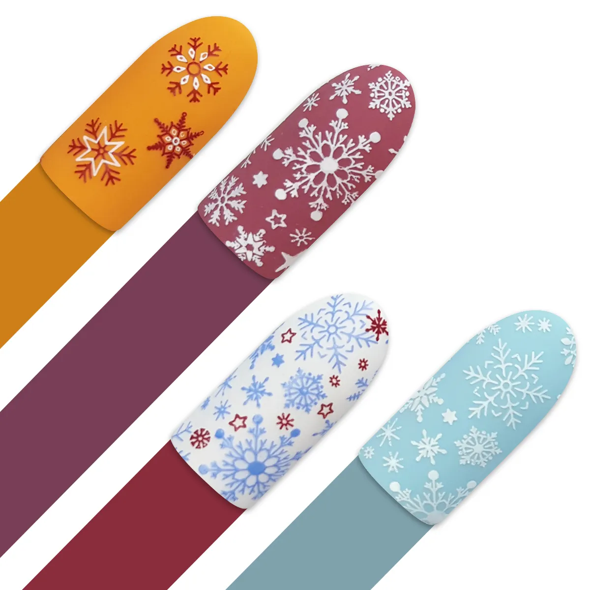Moyra Mini Stamping Plate 127 When Snowflakes Fall stempelplade
