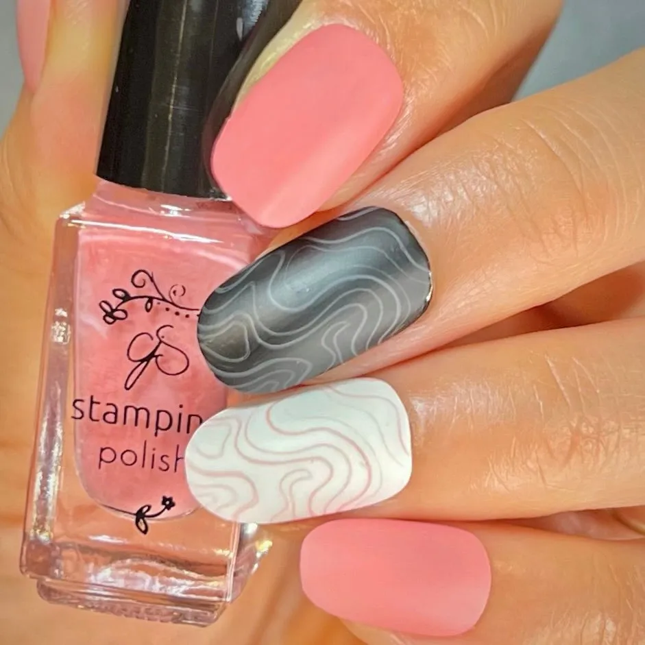 Clear Jelly Stamper 130 Berry Slushy stamping polish pink 5ml