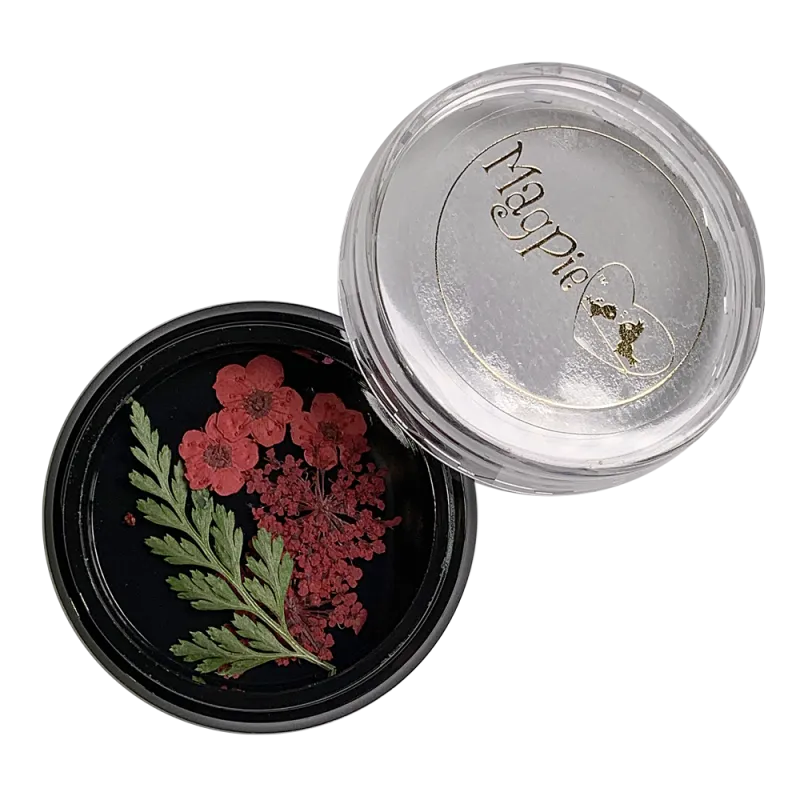Indigo Nails Red tørrede blomster til negle