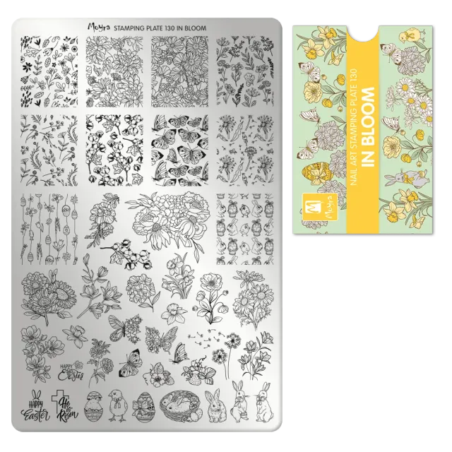 Moyra Stamping Plate 130 In Bloom stampingplade blomster
