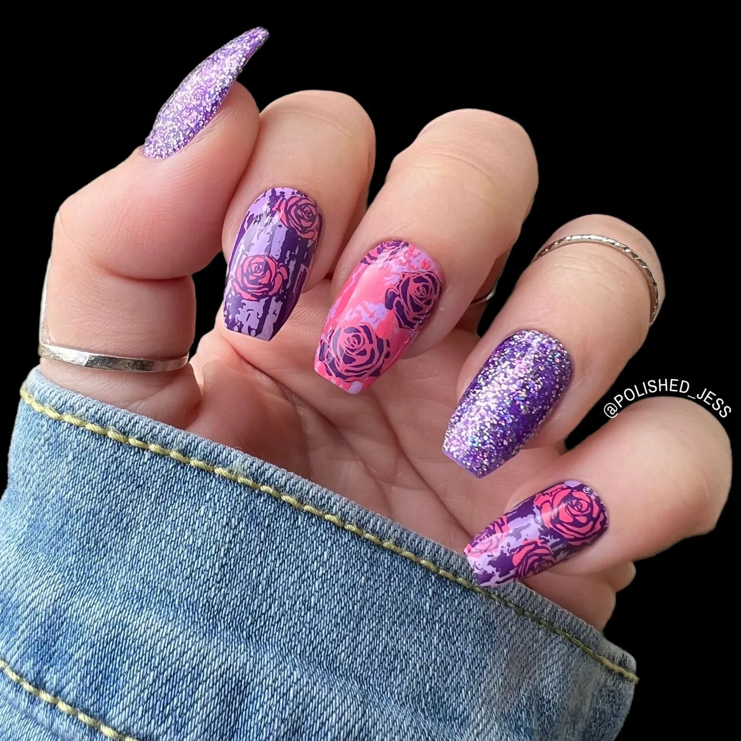 Clear Jelly Stamper V-36 My Edgy Valentine stamping plate 8x8