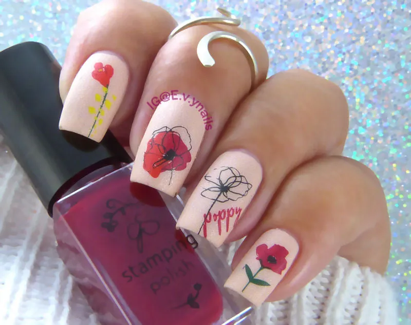 Clear Jelly Stamper CjSH-71 Poppy Day stempelplade valmue