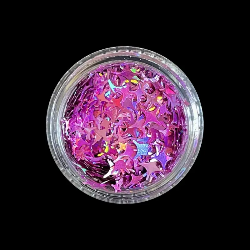 Indigo Nails Pink Holo Stary Sky neglepynt