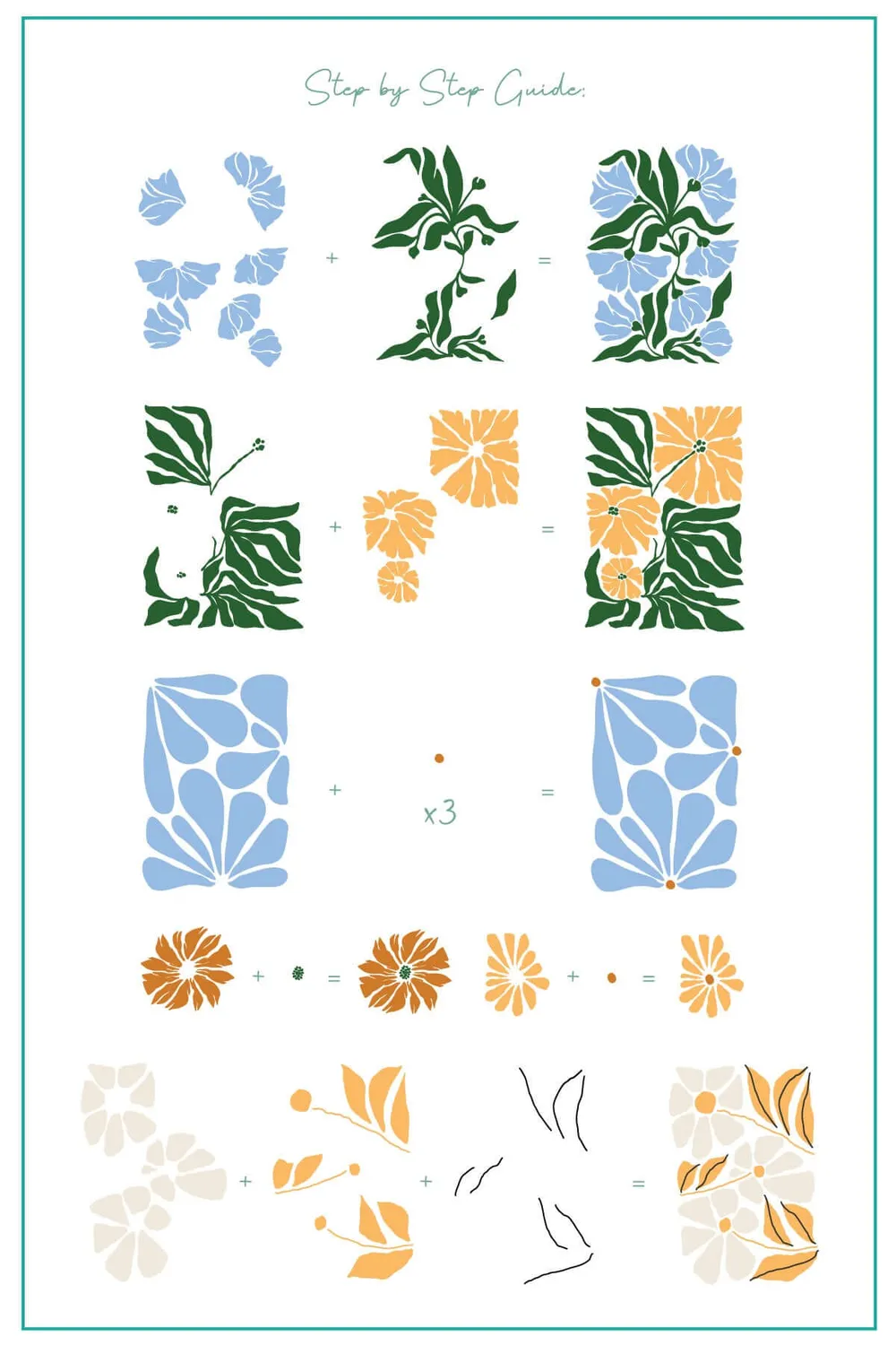 Clear Jelly Stamper CJS-364 Inspire-Floral stamping plade blomster