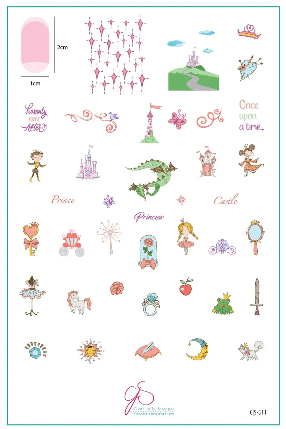 Clear Jelly Stamper CjS-311 Once Upon A Time stampingplade 14,5x9,5 cm eventyr