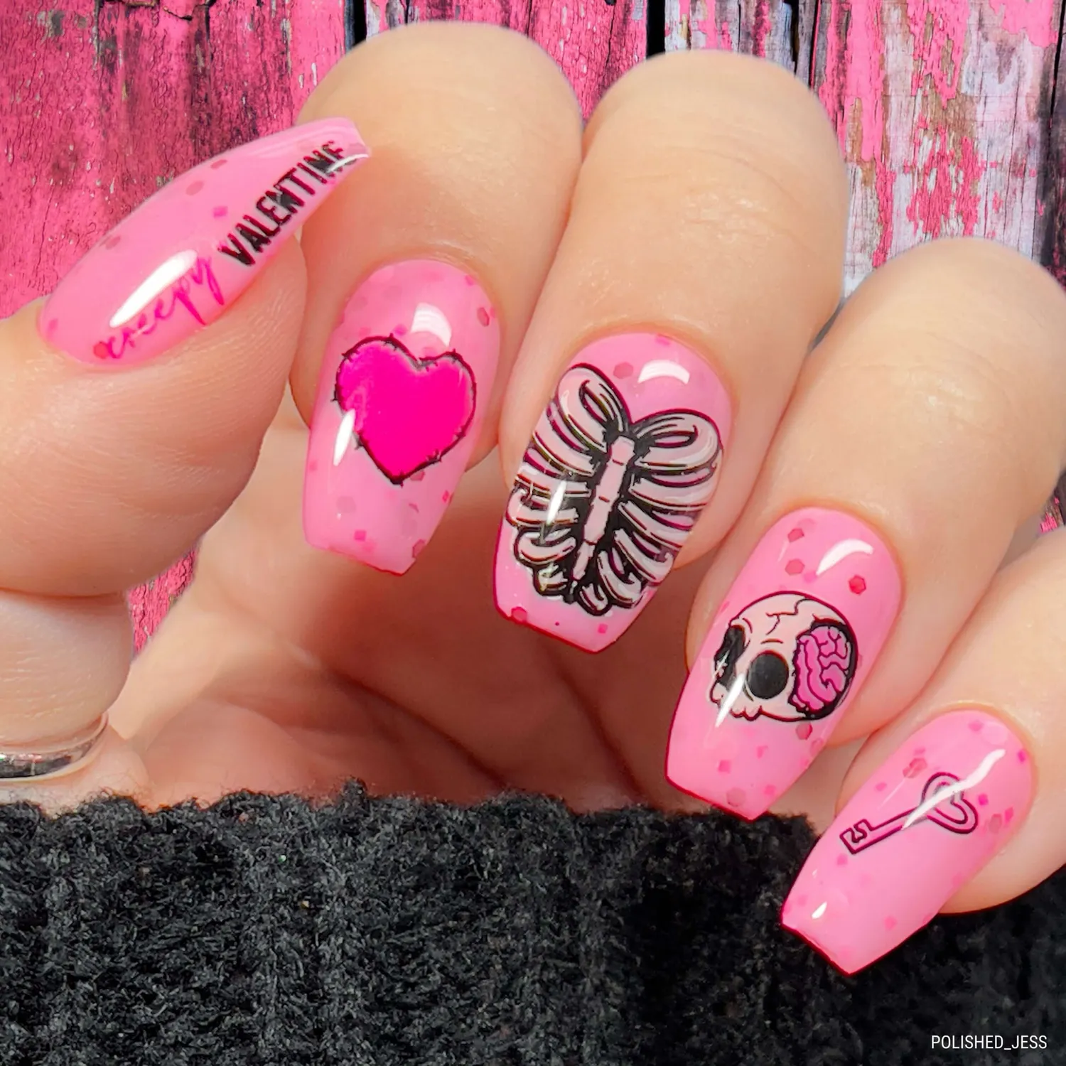 Clear Jelly Stamper My Creepy Valentine CjSV-42 stamping plade