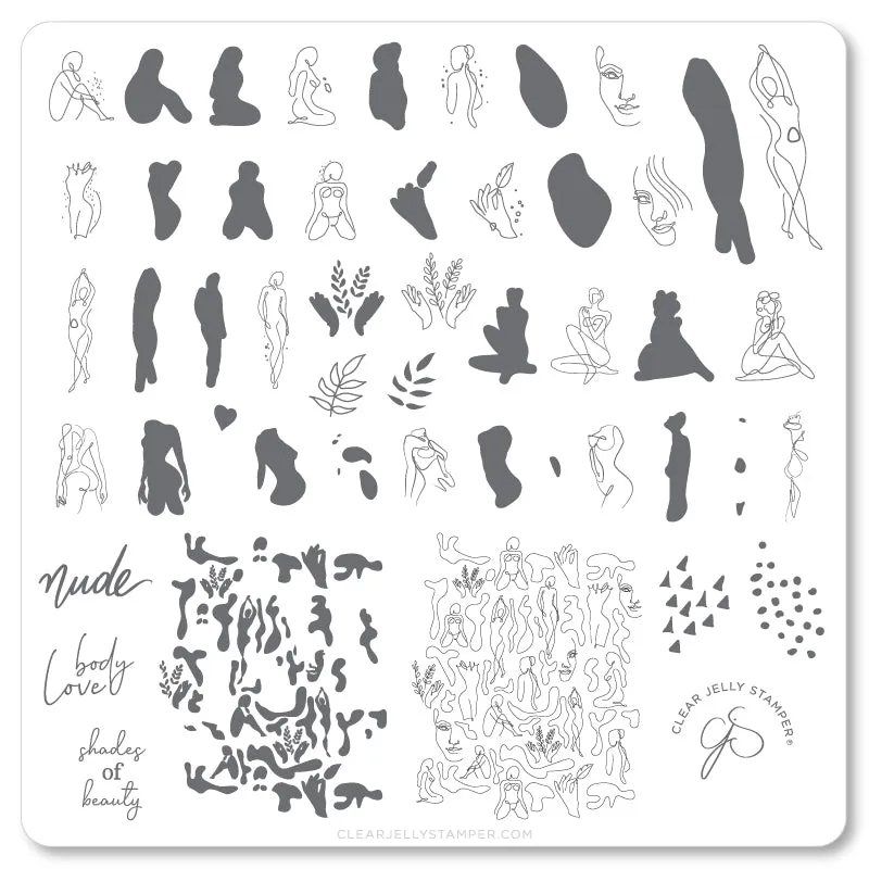 Clear Jelly Stamper CjS-195 Dare to Bare stempelplade lille krop