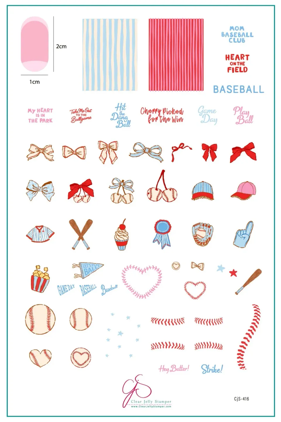 Clear Jelly Stamper CjS-416 Cherry Picked stamping plade