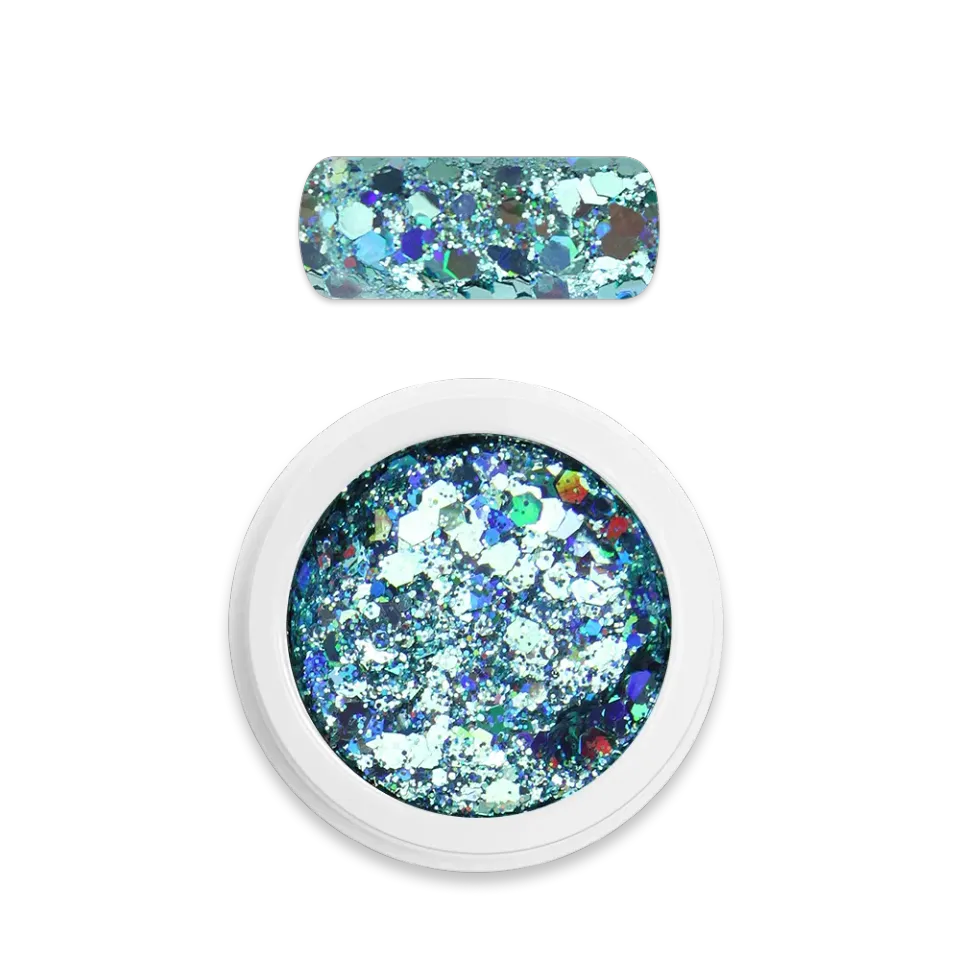 Moyra Holo Glitter Mix No. 04 Turquoise 1 g holografisk