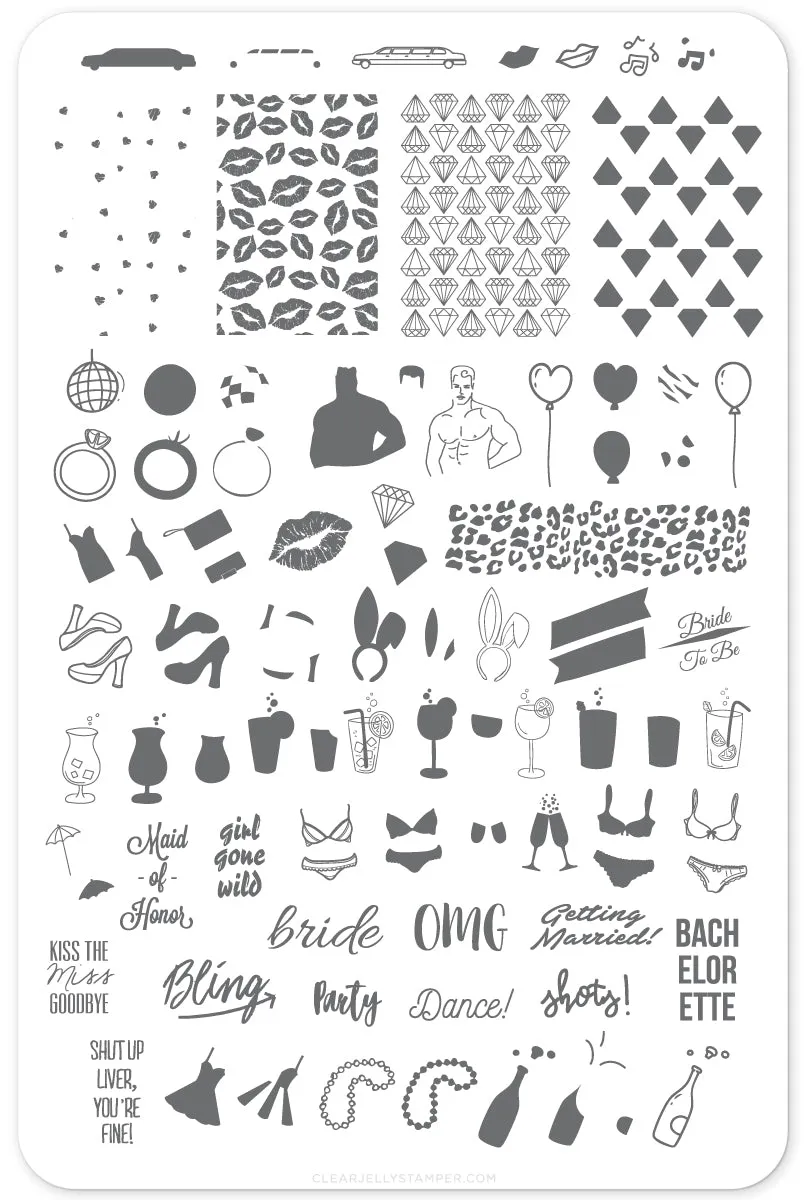 Clear Jelly Stamper CjS-71 Kiss stampingplade polterabend