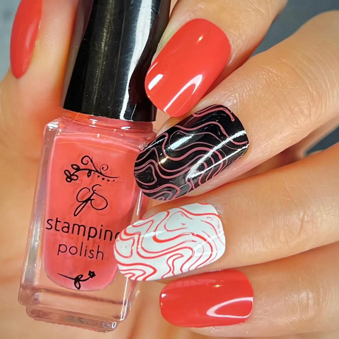 Clear Jelly Stamper 136 Retro Red stamping lak koral 5ml