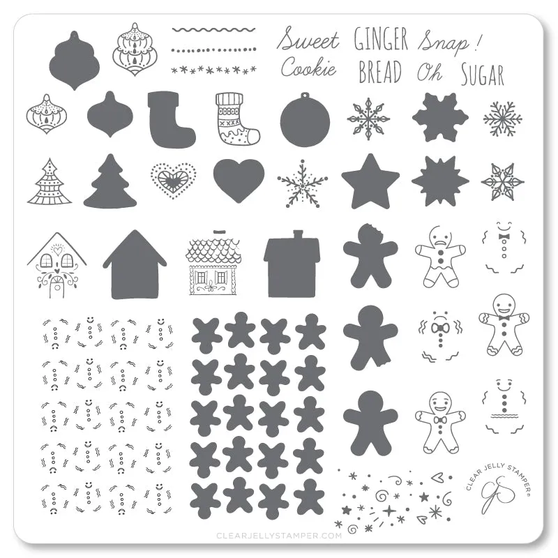 Clear Jelly Stamper CjSC-36 Mmm Cookies stampingplade 8x8 cm