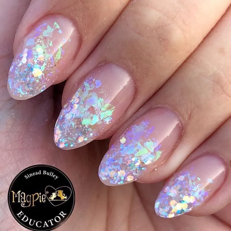 Indigo Nails Perriwinkle negleflakes i blå