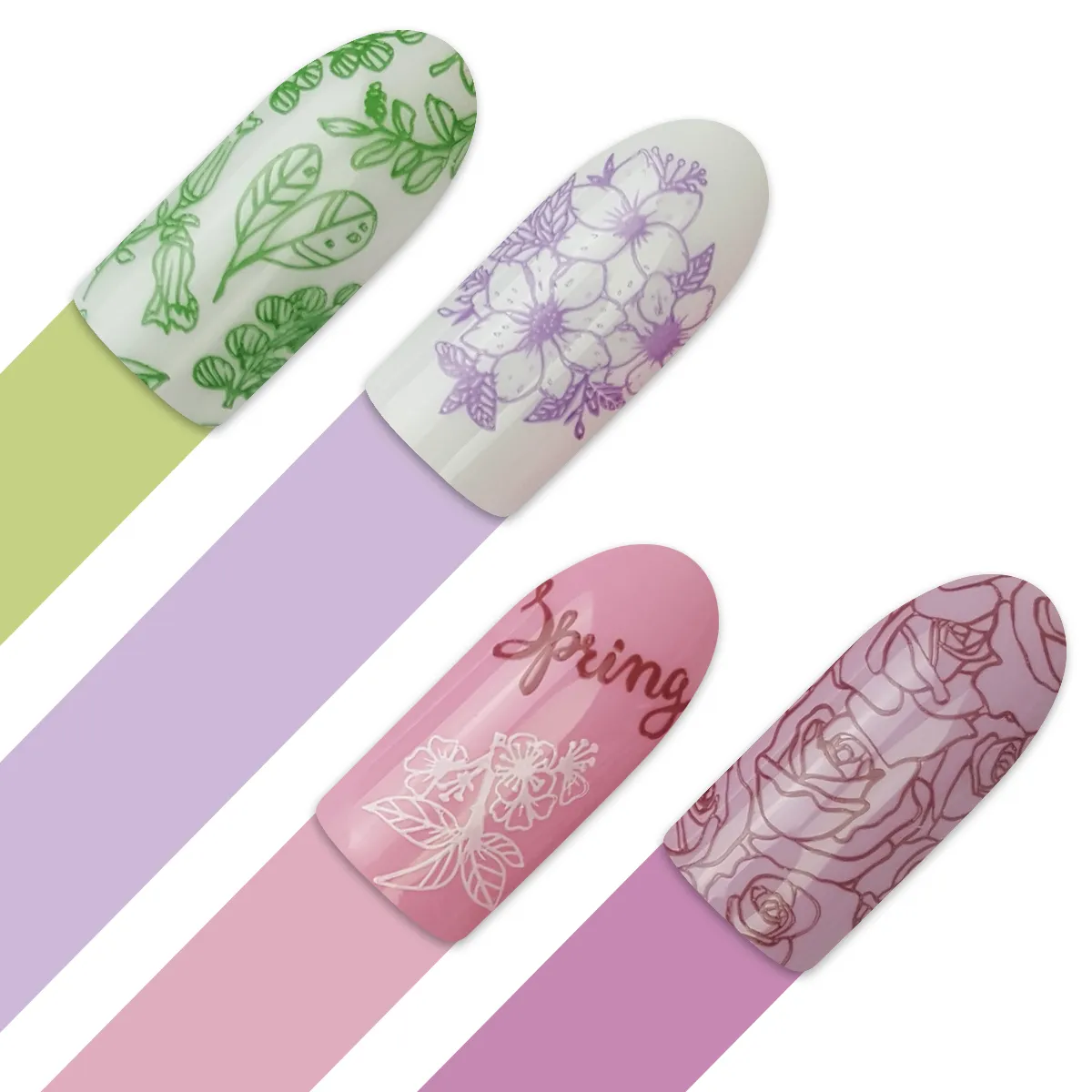 Moyra Stamping 140 April stampingplade stor