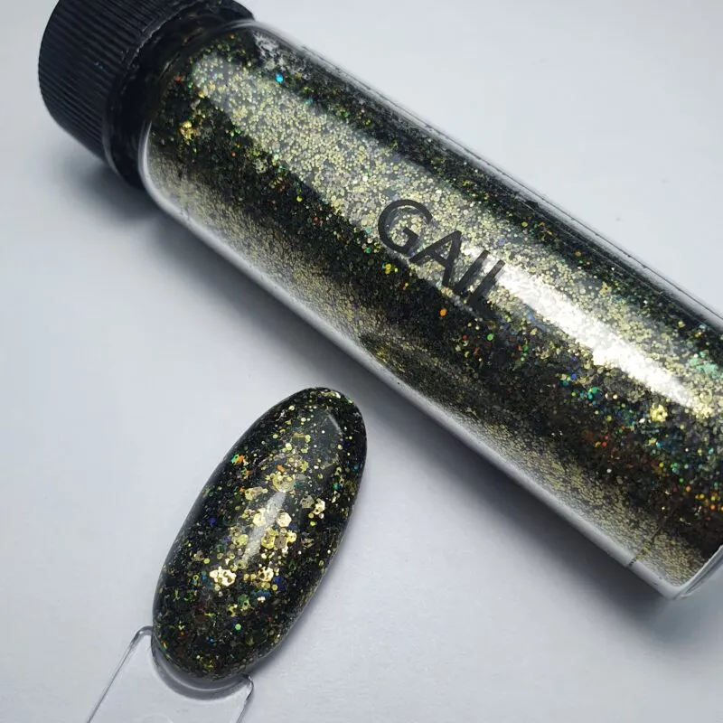 Indigo Nails Beautystones Gail Glitter neglitter guld