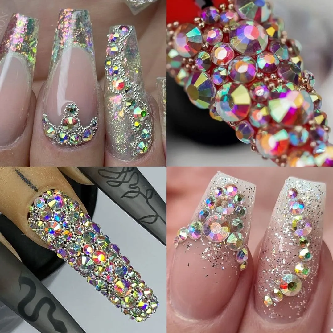 Moonflair Crystal AB neglekrystaller 1440 stk multi