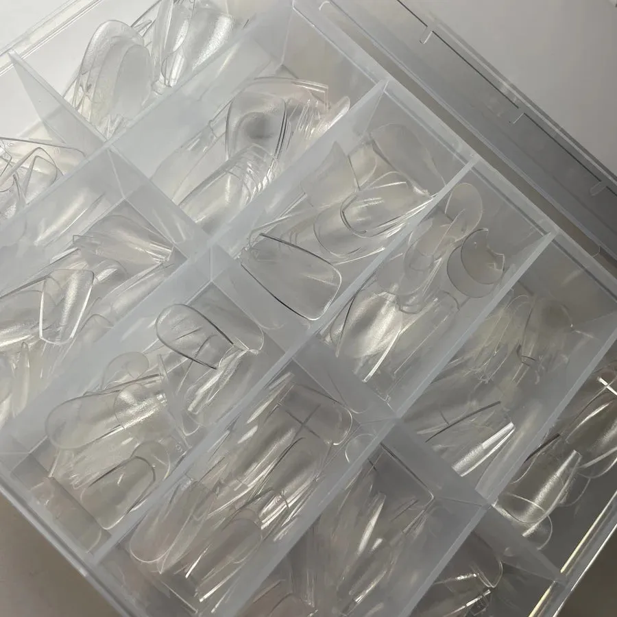 Clear Jelly Stamper Glam Go kunstige negle coffin short