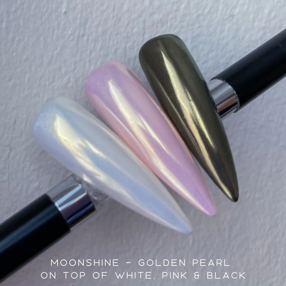 Moonflair Moonshine Golden Pearl chrome pulver 0,5 g gylden