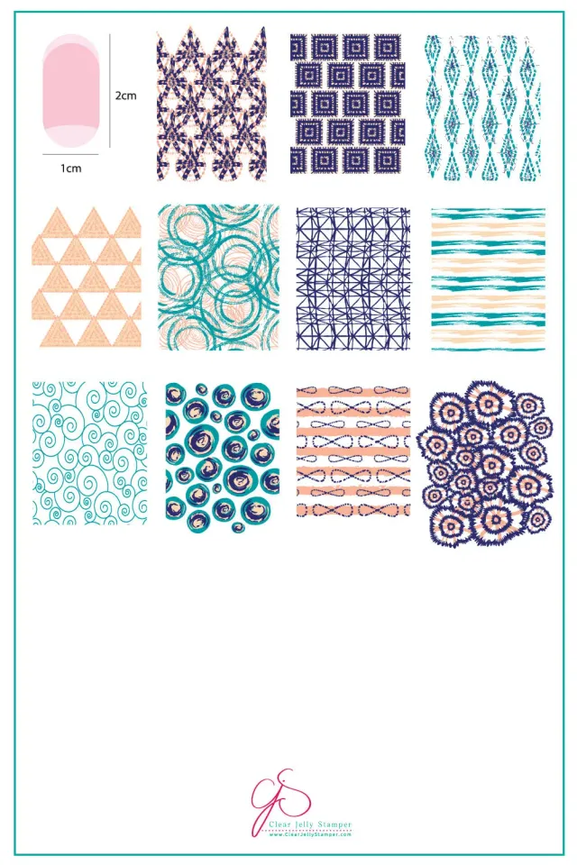 Clear Jelly Stamper Textiles CjS-186 stampingplade fuld dækning