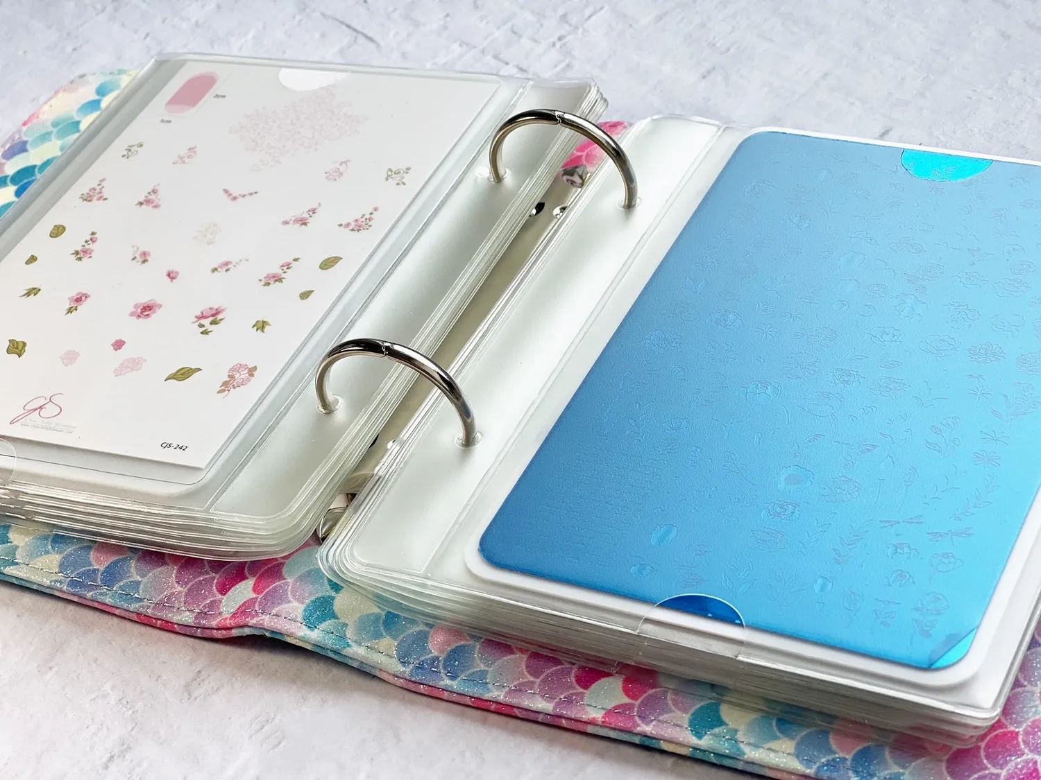 Clear Jelly Stamper Storage Binder mappe pink 20 plader