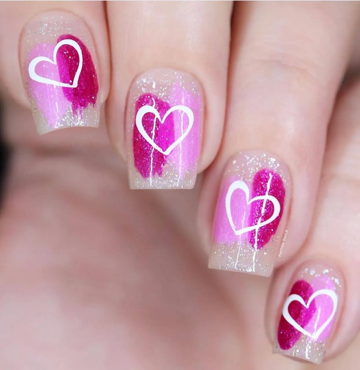 Clear Jelly Stamper Show the Love CJS V-05 negleplade hjerter