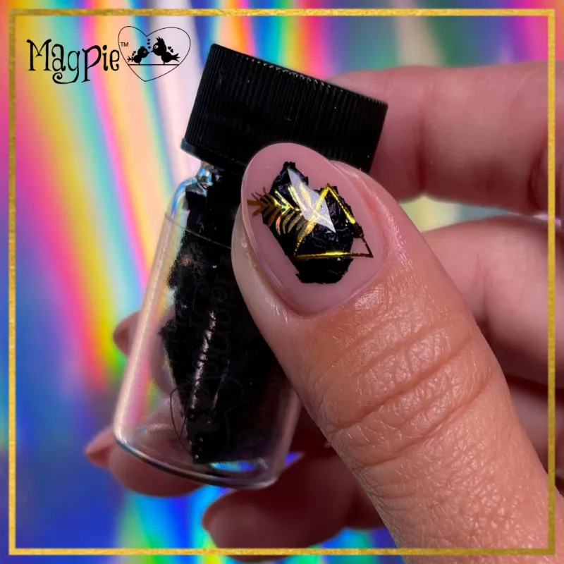 Indigo Nails Sort Bladguld neglefolie sort mat