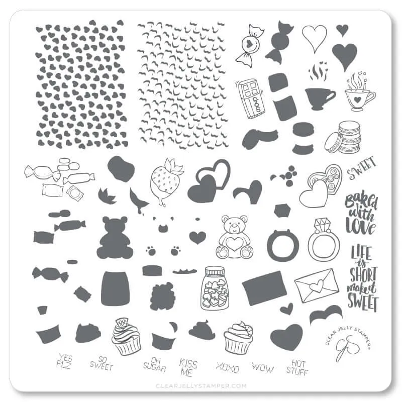 Clear Jelly Stamper Sweets & Treats CjSV-23 stempelplade slik