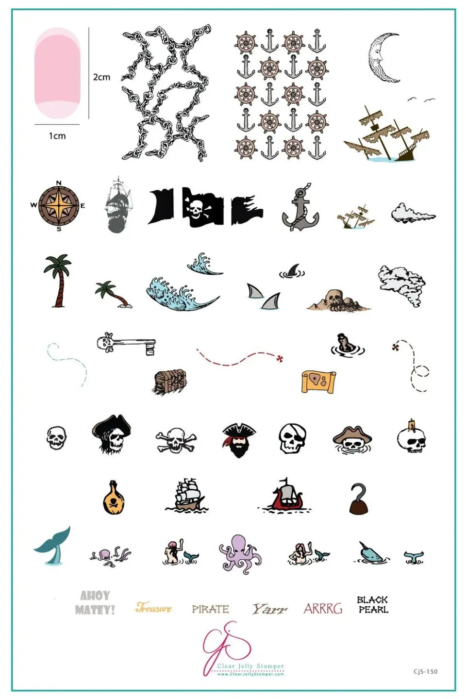 Clear Jelly Stamper CjS-150 stampingplade Anchor's Away