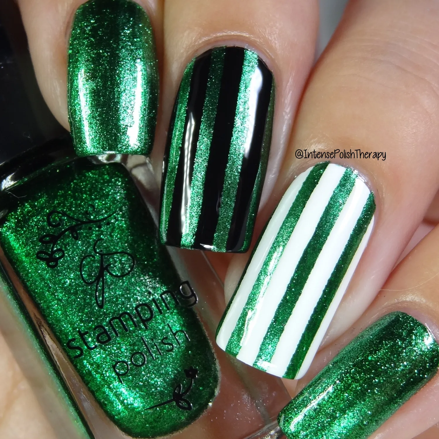 Clear Jelly Stamper 61 Glitzy Evergreen stamping lak grøn 5ml