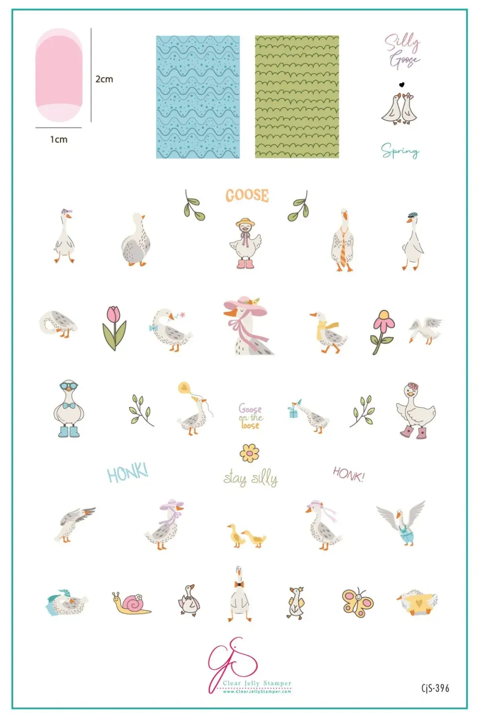 Clear Jelly Stamper CJS-396 Silly Goose stamping plade påske