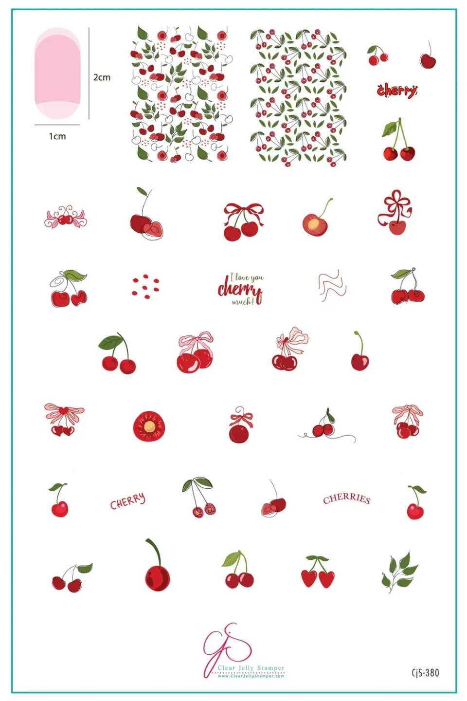Clear Jelly Stamper Cherry Bomb stampingplade CjS-382 14x9